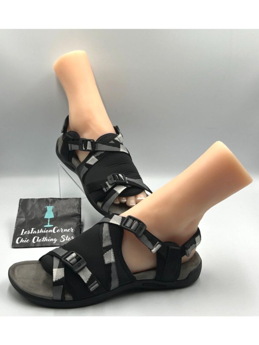 Merrell Women's Black Lattice Web District 3 Backstrap Sports Sandal Size 9 3478 - Picture 8 of 16